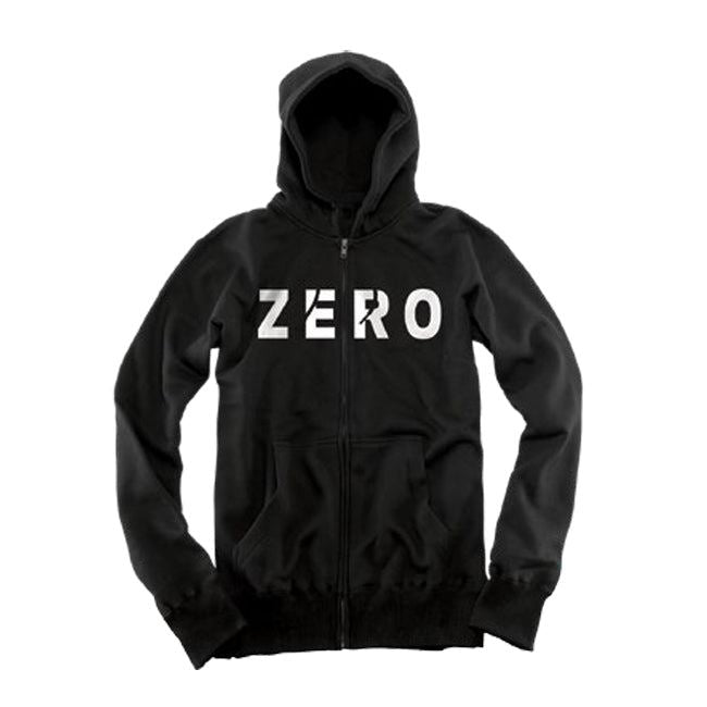 Zero Army Zip Up Hood Black White