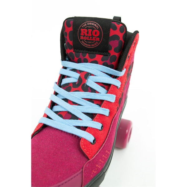 Rio Roller Beats Quad Skates - Red / Leopard