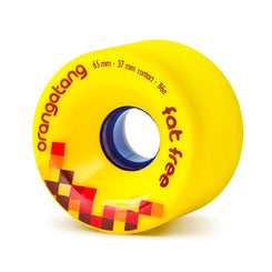 Orangatang "Fat Free" inc Jehu V2 Bearings - Yellow 86a (Set 4) Skateboard Wheels - 65mm