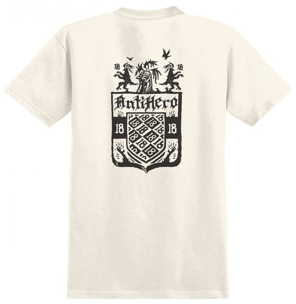 Antihero T-Shirt Coat Of Arms - Cream / Black - Skatewarehouse.co.uk