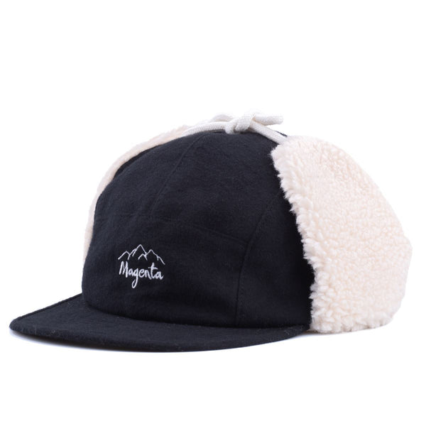 Magenta MTN Flaps 5-Pannel Hat Black