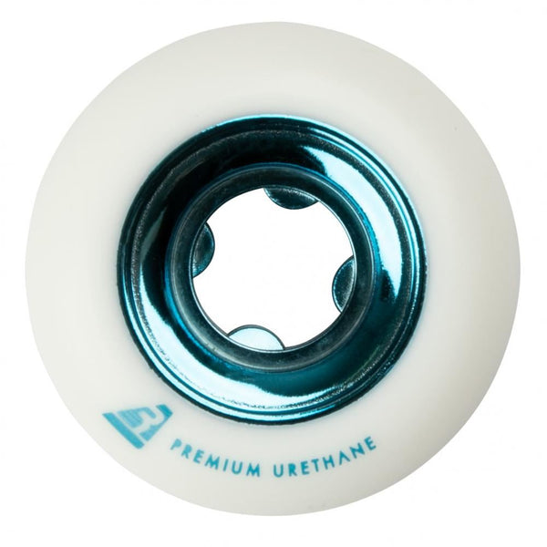 Ricta Skateboard Wheels Chrome Core 99a - White / Teal - Skatewarehouse.co.uk