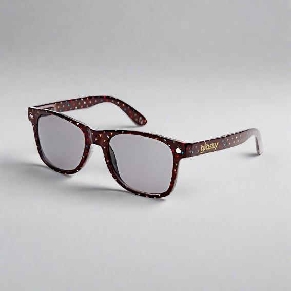 Fourstar x Glassy Confetti Shades Sunglasses Brown - Skatewarehouse.co.uk