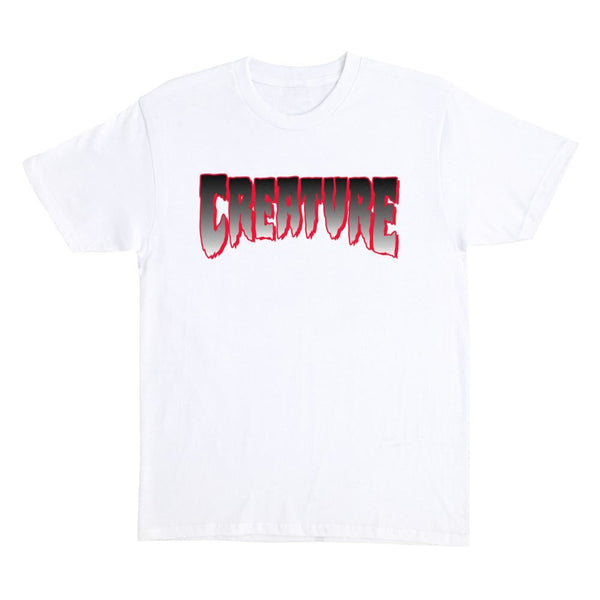 Creature T-Shirt Creature Logo - White / Red - Skatewarehouse.co.uk