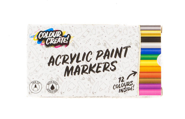 Colour Create Acrylic Paint Marker Pen Pack For Decks & Grip Tape