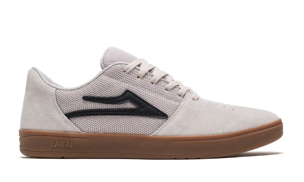 Lakai Brighton White Gum Suede Skate Shoes - Skatewarehouse.co.uk