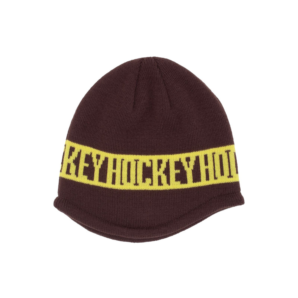 Hockey No Fold Beanie (Brown) - O/S