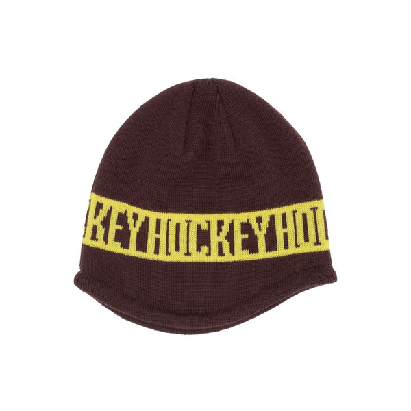 Hockey No Fold Beanie (Brown) - O/S