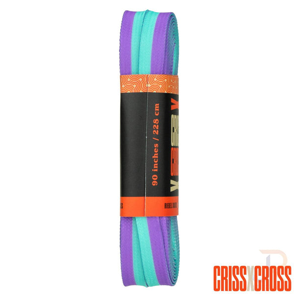 Criss Cross X Derby Laces - Duo - Teal / Violet - 90