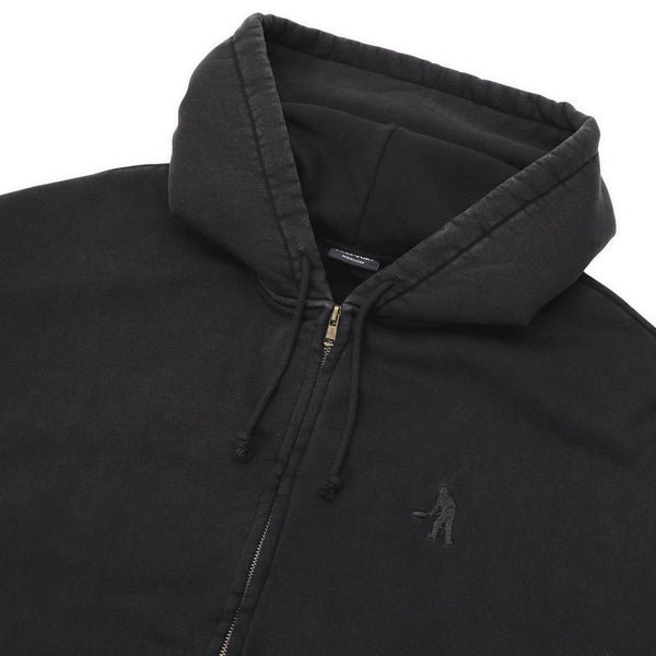 Pass~Port Solid Workers Zip Hood (Washed Black) - L