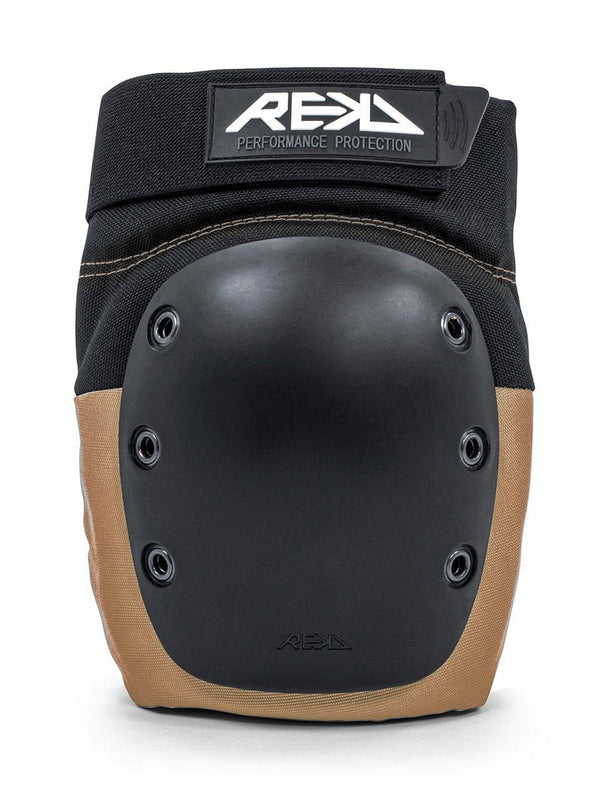 REKD Skateboard Skate Scooter BMX Ramp Knee Pads - Black / Khaki - Skatewarehouse.co.uk