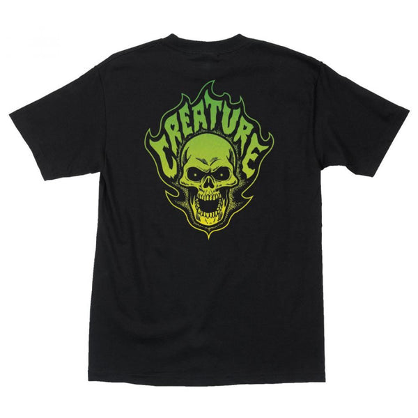 Creature T-Shirt Bonehead Flame - Black - Skatewarehouse.co.uk