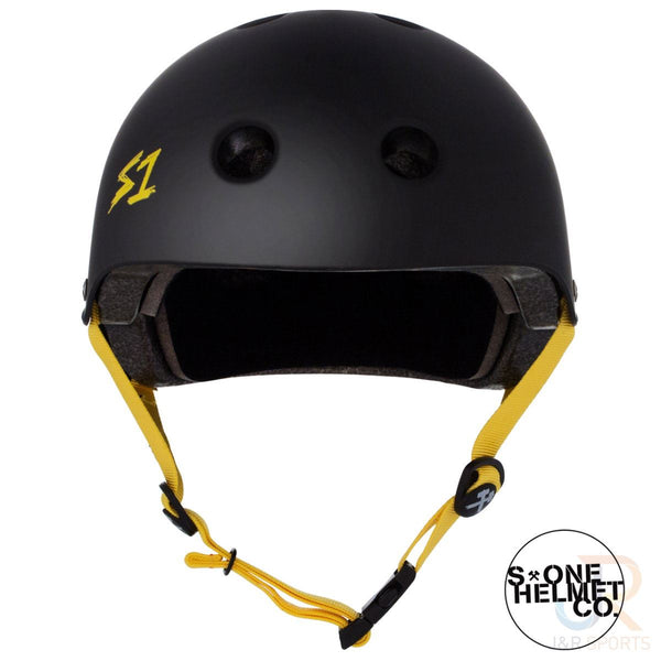 S1 Lifer Helmets - Black Matt inc Yellow Strap