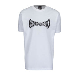 Independent T-Shirt Metal Span Front T-Shirt - White - Skatewarehouse.co.uk