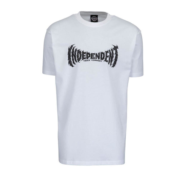 Independent T-Shirt Metal Span Front T-Shirt - White - Skatewarehouse.co.uk