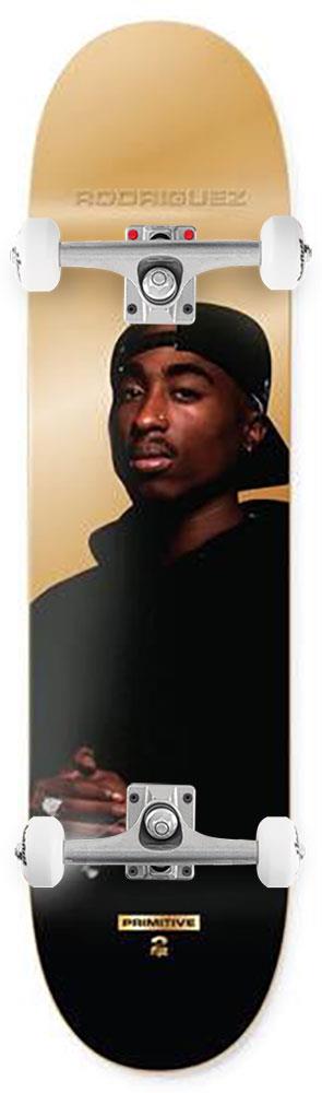 Primitive Tupac Rodriguez Shine Deck Gold x Venom Custom Complete Skateboard - 8.0