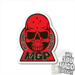 Red MGP Skull Stickers