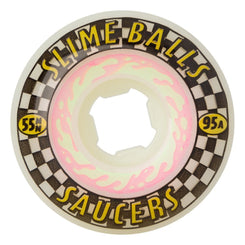 Slime Balls Skateboard Wheels Saucers 95a - White - Skatewarehouse.co.uk
