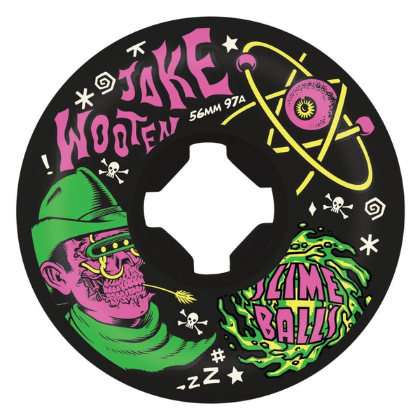 Slime Balls Skateboard Wheels Wooten Fever Dream Vomit 97a - Black - Skatewarehouse.co.uk