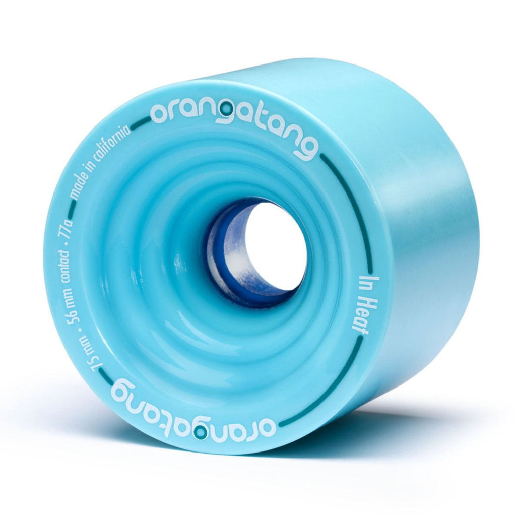 Orangatang "IN Heat" inc Jehu V2 Bearings - Blue 77a (Set 4) Skateboard Wheels