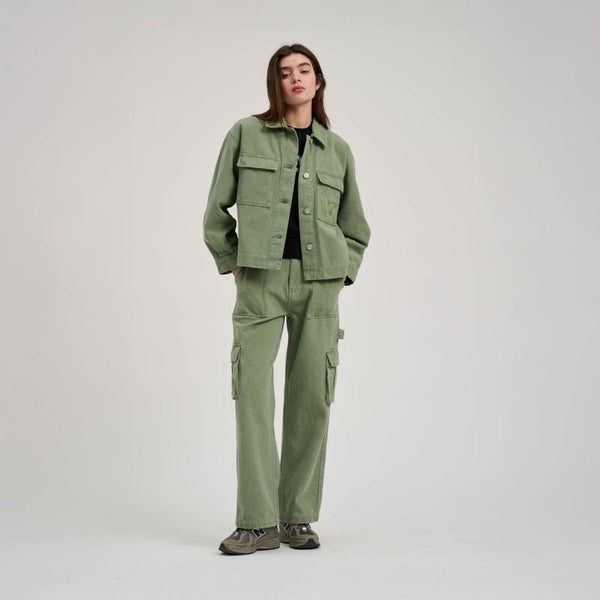 Santa Cruz Womens Pant Workers Cargo Pant - Pale Sage Wash - Skatewarehouse.co.uk