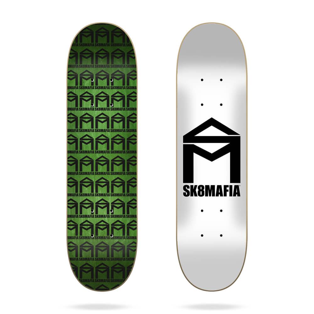 House Logo White 6.0"x Sk8Mafia Micro Skateboard Deck - 23.5"