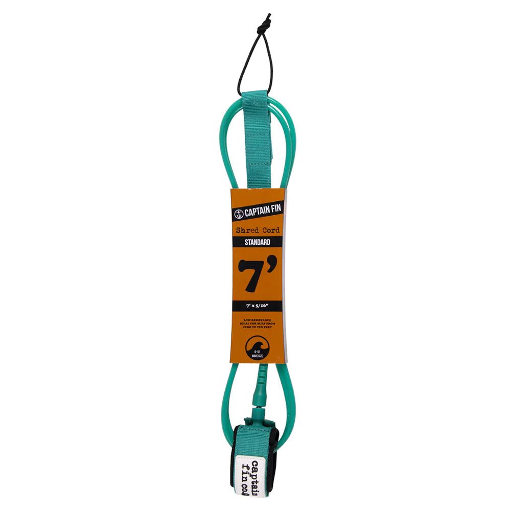 Captain Fin Co - Shred Cord - 7' Standard - Teal Surf Accessory