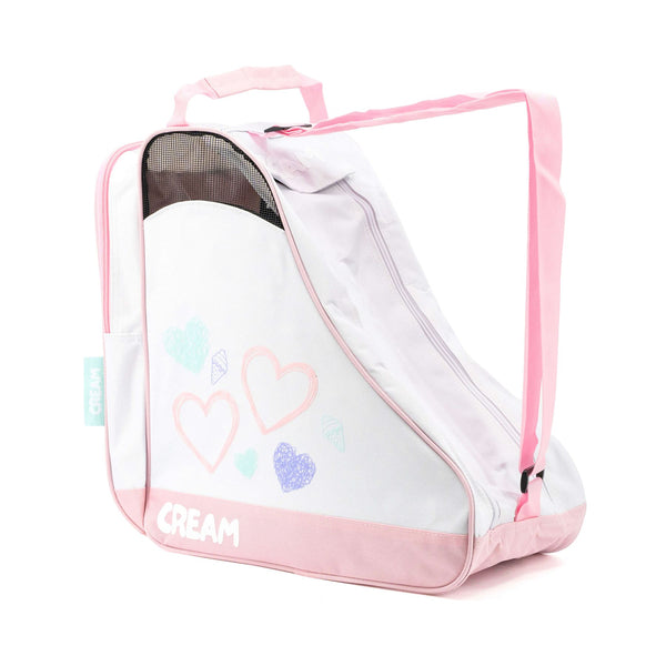 CREAM Quad Roller Skates Bag, OSFA - Hearts, White / Pink Accessories