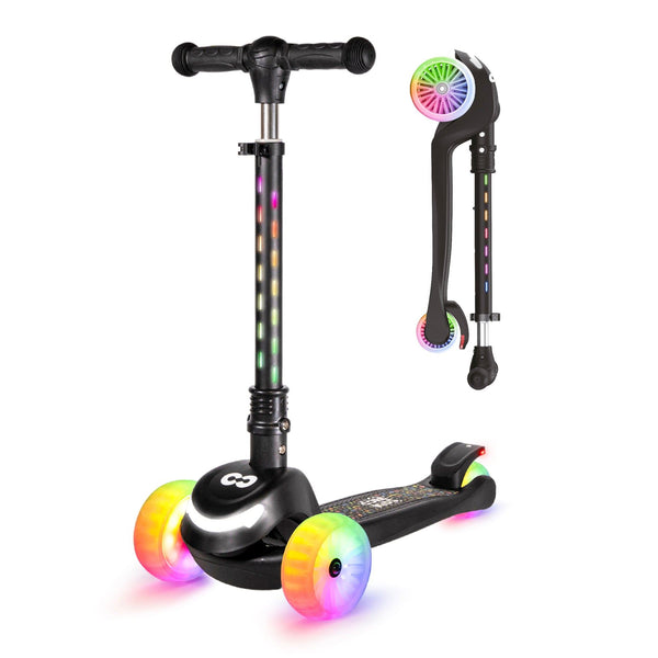 CORE Kids Spark 3 Wheel Scooter (LED / Bar / Deck) - Black