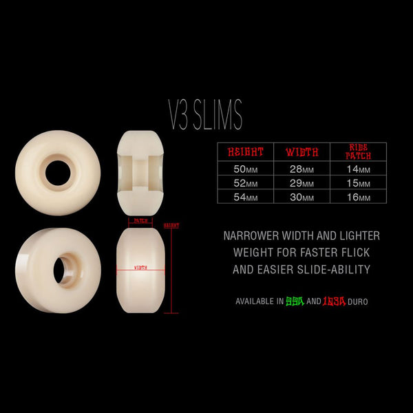 BONES STF • 50mm • 103A • V3 Slim (Spring '26) Skateboard Wheels