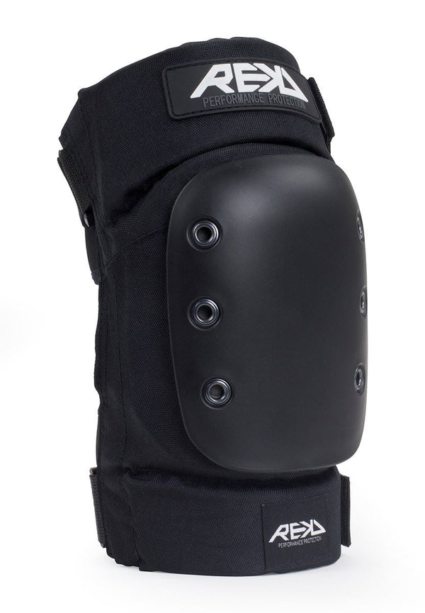 REKD Pro Skateboard Skate Scooter BMX Ramp Knee Pads - Black - Skatewarehouse.co.uk