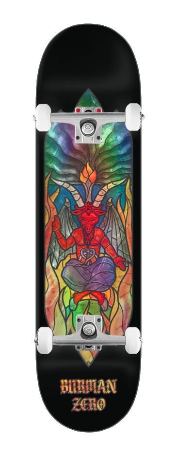 Zero Skateboard Stained Glass Burman x Venom Custom Complete Skateboard - 8.5
