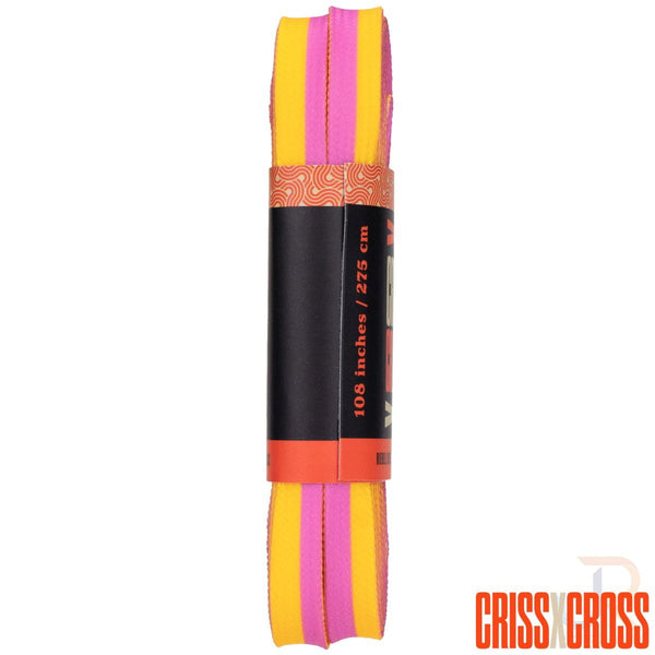 Criss Cross X Derby Laces - Duo - Pink / Yellow - 90