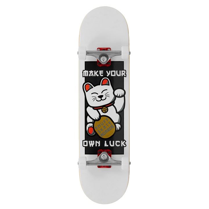 Enuff Lucky Cat White Complete Skateboard - 8.0"