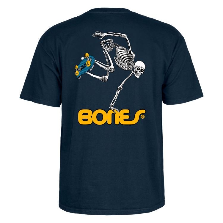 Powell-Peralta Skateboard Skeleton Youth Tee Navy - Skatewarehouse.co.uk