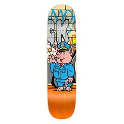 StrangeLove Pig With gun Neon X (Wb: ) Sean Cliver Skateboard Deck - 8.5" - Skatewarehouse.co.uk