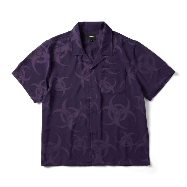 Sector Jacquard Ss Shirt (Dark Berry)