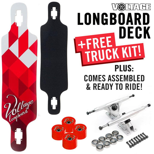 Voltage DT Longboard Decks PLUS FREE Truck Kit - 39.0