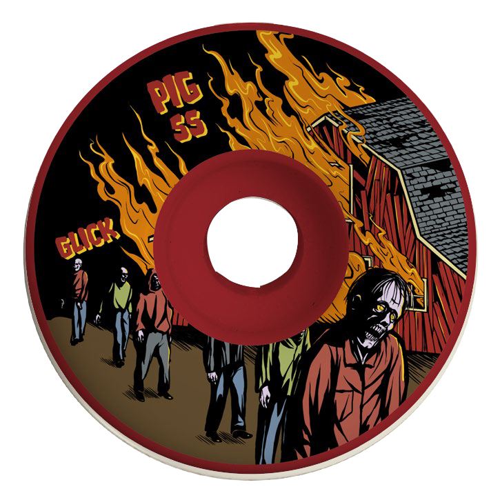 Pig Skateboard Wheels Glick Apocolypse / 97A / Cube Shape - Skatewarehouse.co.uk