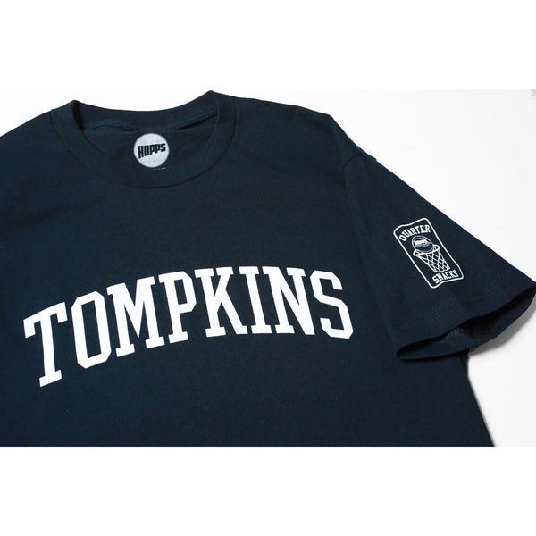 HOPPS x Quartersnacks 'Tompkins' Tee Navy