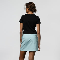 Santa Cruz Womens T-Shirt Foxy Stack Strip Front - Black - Skatewarehouse.co.uk