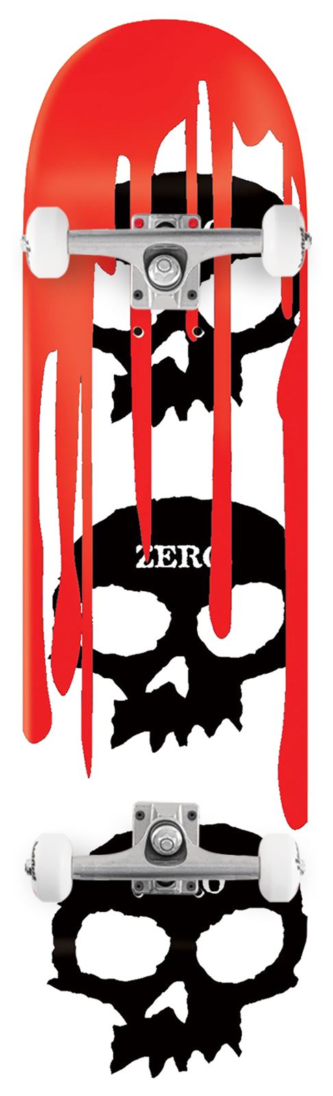 Zero Skateboard Skull Blood White Black Red x Venom Custom Complete Skateboard - 8.0