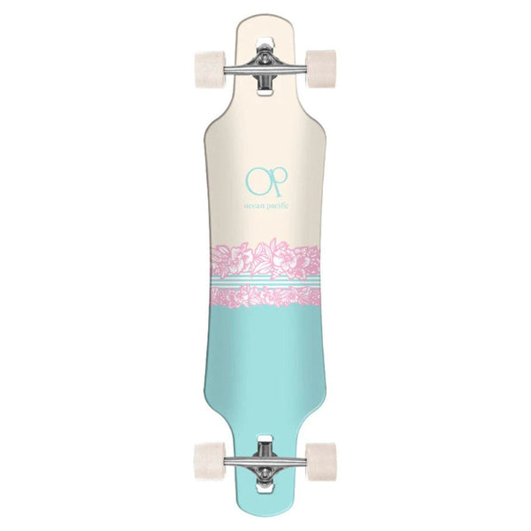 Ocean Pacific Island Drop Through Longboard Off White / Teal 39