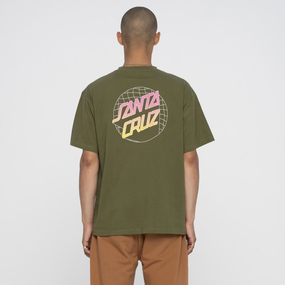Santa Cruz T-Shirt Grid Delta Dot T-Shirt - Moss - Skatewarehouse.co.uk
