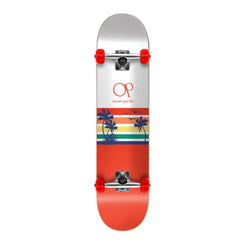 Ocean Pacific Sunset Park / Street White / Red Complete Skateboard - 8.0"