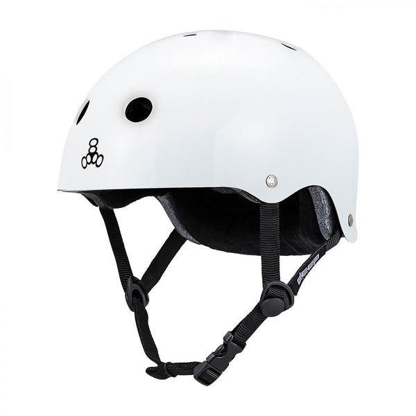 Triple Eight Helmet Deep Cover - White Glossy