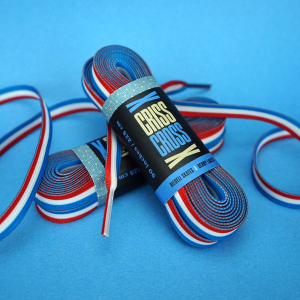 Criss Cross X Derby Laces - Trio - Grn / Red / Yel - 90