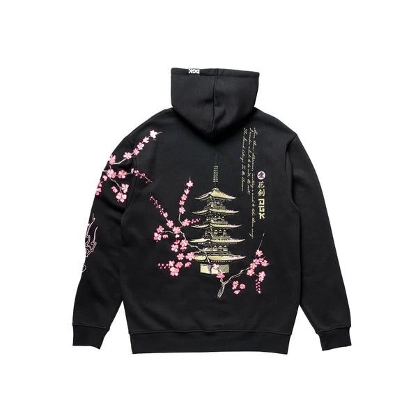 DGK Haiku Hooded Fleece Black - Skatewarehouse.co.uk