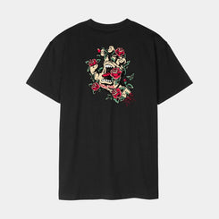 Santa Cruz T-Shirt Screaming Rose Flash T-Shirt - Black - Skatewarehouse.co.uk