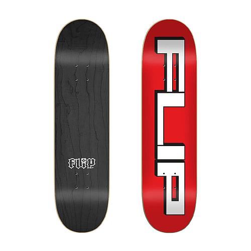 Squared Logo Red x31.50" Flip Skateboard Deck - 8.0"